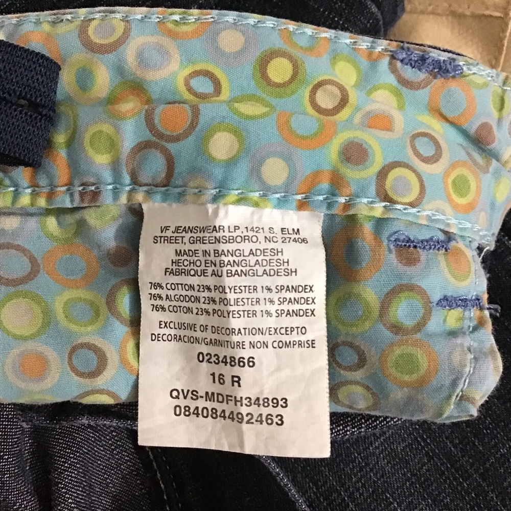 VF RIDER BOOT CUT JEANS SIZE 16 R - Picture 5 of 6
